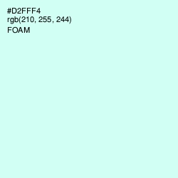 #D2FFF4 - Foam Color Image