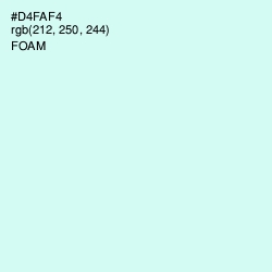 #D4FAF4 - Foam Color Image