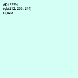 #D4FFF4 - Foam Color Image