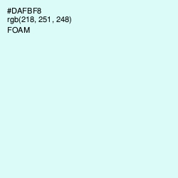 #DAFBF8 - Foam Color Image