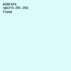 #DBFAFA - Foam Color Image