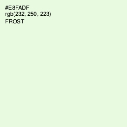 #E8FADF - Frost Color Image