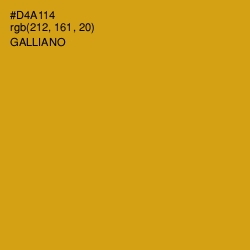 #D4A114 - Galliano Color Image