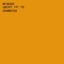 #E3930D - Gamboge Color Image