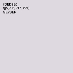 #DED9E0 - Geyser Color Image