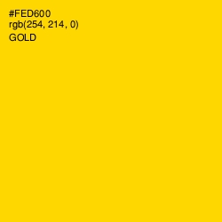 #FED600 - Gold Color Image