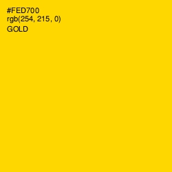 #FED700 - Gold Color Image