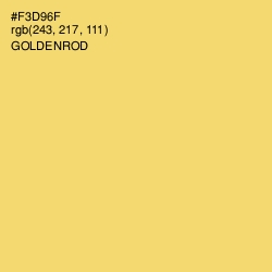 #F3D96F - Goldenrod Color Image