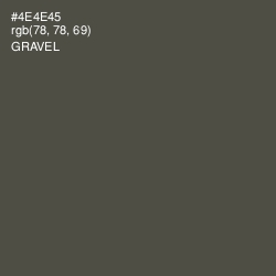 #4E4E45 - Gravel Color Image