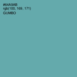 #64A9AB - Gumbo Color Image