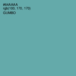 #64AAAA - Gumbo Color Image