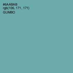 #6AABAB - Gumbo Color Image