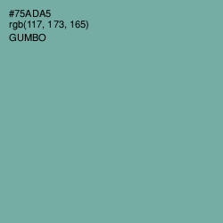 #75ADA5 - Gumbo Color Image