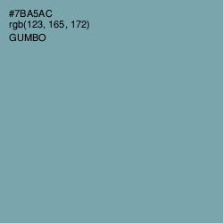 #7BA5AC - Gumbo Color Image