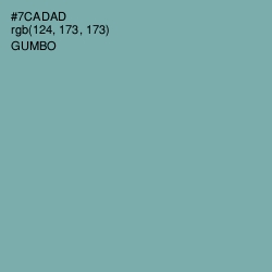 #7CADAD - Gumbo Color Image