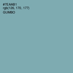 #7EAAB1 - Gumbo Color Image