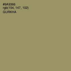 #9A9366 - Gurkha Color Image