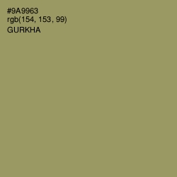 #9A9963 - Gurkha Color Image