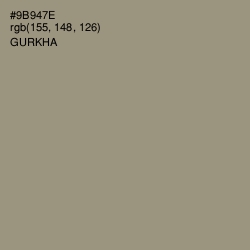 #9B947E - Gurkha Color Image