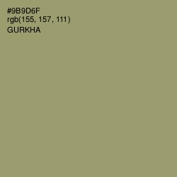 #9B9D6F - Gurkha Color Image