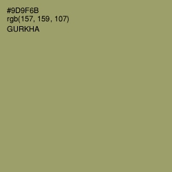 #9D9F6B - Gurkha Color Image