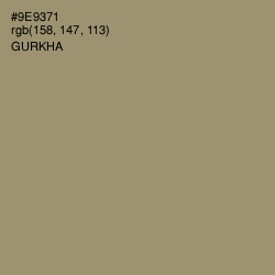 #9E9371 - Gurkha Color Image