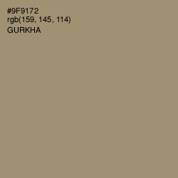 #9F9172 - Gurkha Color Image