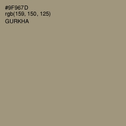 #9F967D - Gurkha Color Image