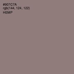 #907C7A - Hemp Color Image