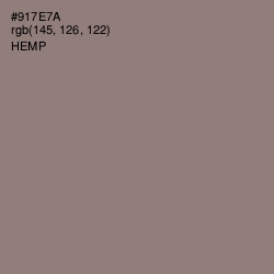 #917E7A - Hemp Color Image