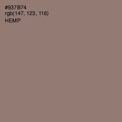 #937B74 - Hemp Color Image