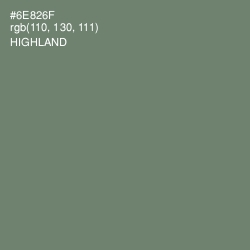 #6E826F - Highland Color Image