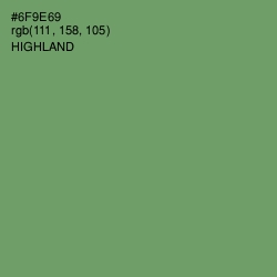 #6F9E69 - Highland Color Image