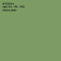 #7C9C64 - Highland Color Image