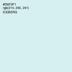 #D6F0F1 - Iceberg Color Image