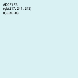 #D9F1F3 - Iceberg Color Image