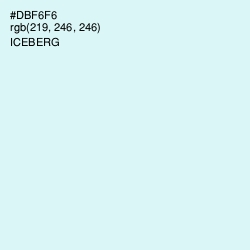 #DBF6F6 - Iceberg Color Image