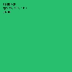 #28BF6F - Jade Color Image