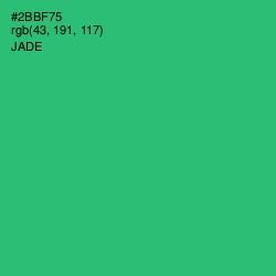 #2BBF75 - Jade Color Image