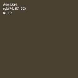 #4A4334 - Kelp Color Image