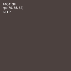 #4C413F - Kelp Color Image
