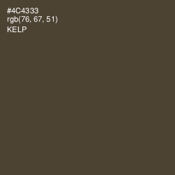 #4C4333 - Kelp Color Image