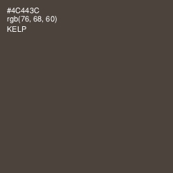 #4C443C - Kelp Color Image