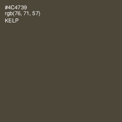 #4C4739 - Kelp Color Image