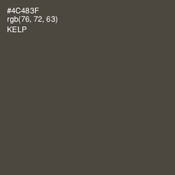 #4C483F - Kelp Color Image