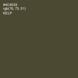 #4C4933 - Kelp Color Image