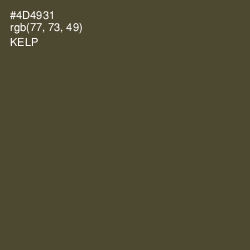 #4D4931 - Kelp Color Image