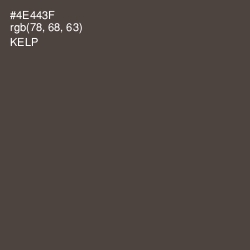 #4E443F - Kelp Color Image