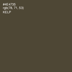 #4E4735 - Kelp Color Image