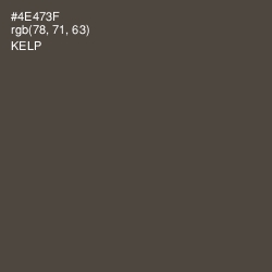 #4E473F - Kelp Color Image